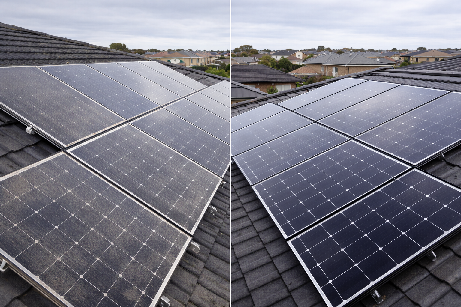 Solar panel cleaning example
